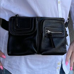 Danier leather genuine pebbled leather Fanny pack